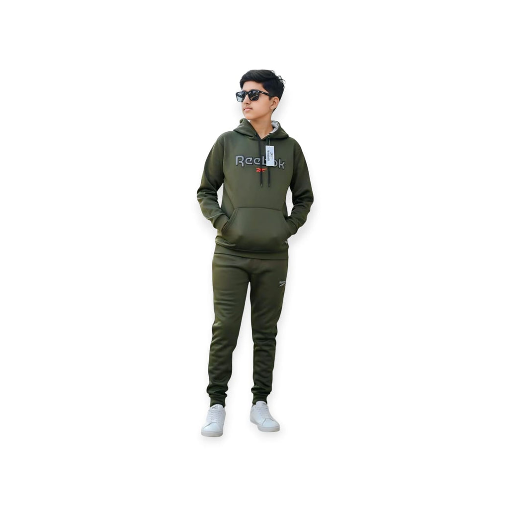 Panthrix Reebok-Style Winter Tracksuit – Army Green Edition (Men) (NOTE: All Colour is Available)