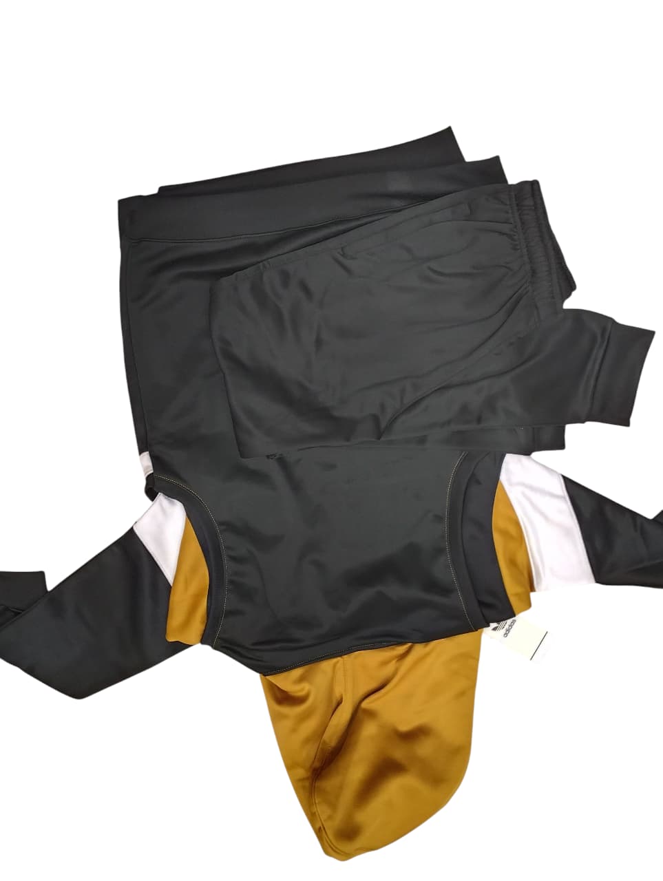 Panthrix Signature Adidas-Style Track Suit (Black & Mustard Edition)