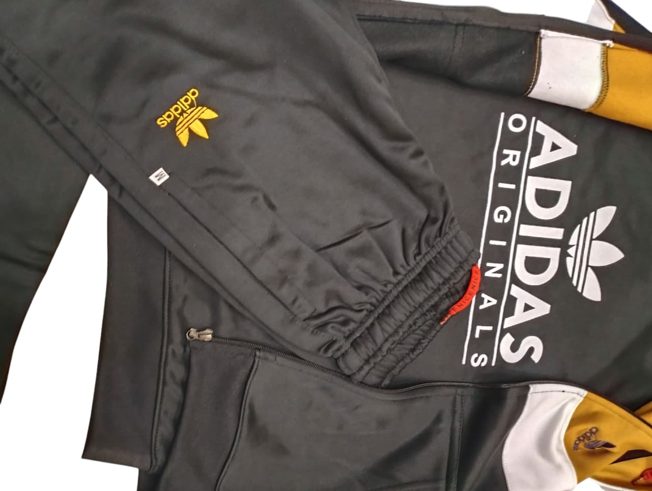 Panthrix Signature Adidas-Style Track Suit (Black & Mustard Edition)